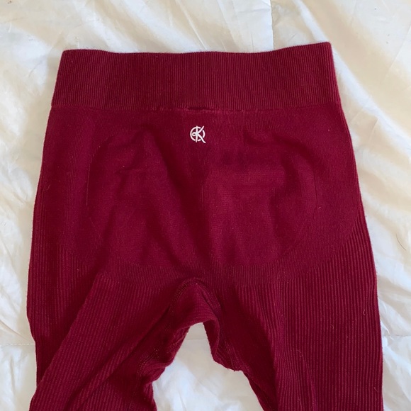 Workouts By Katya (WBK) Pants - Workouts By Katya Red Crop Leggings